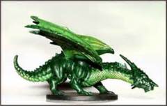 Young Green Dragon Dragon Collector's Set With Stat Card